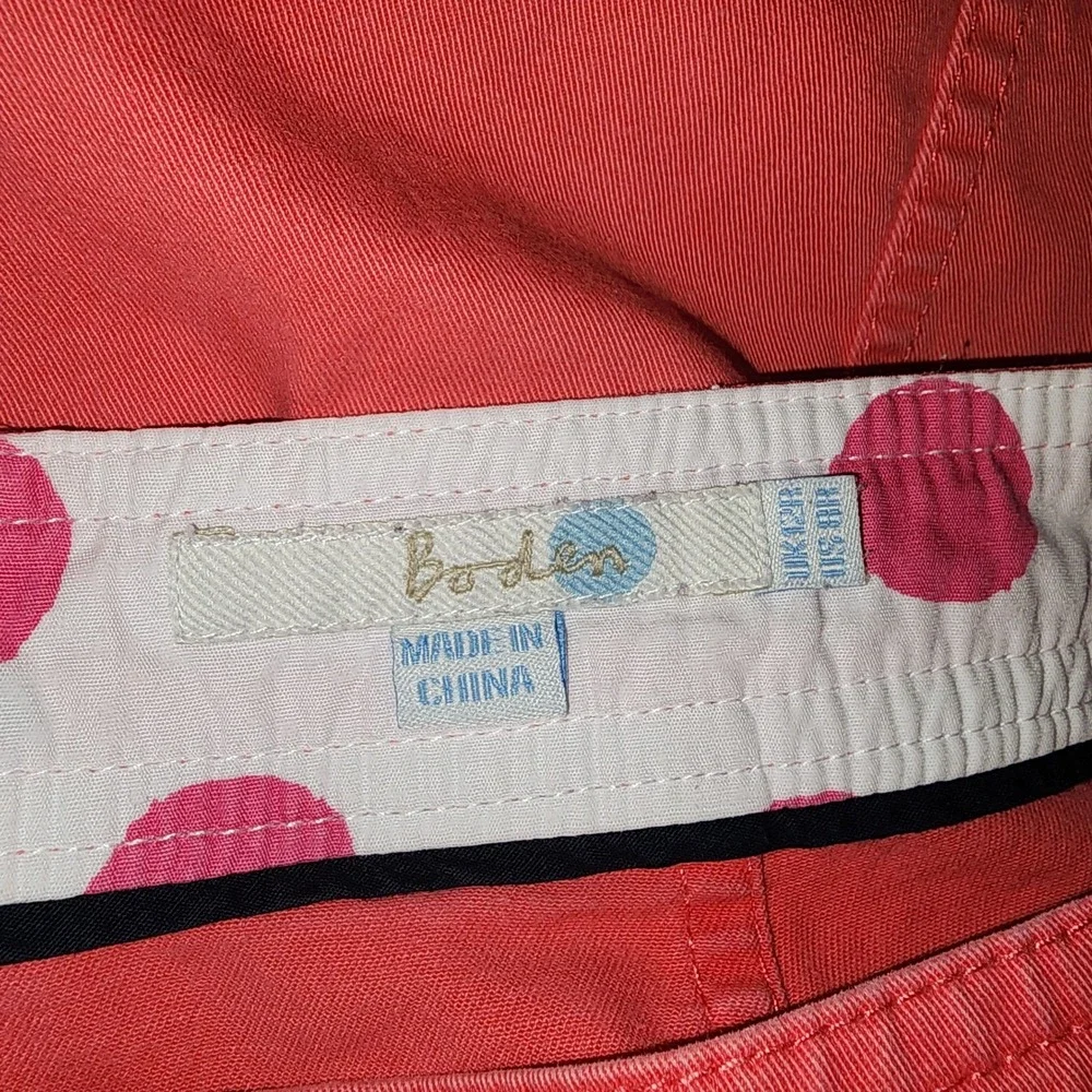Boden Womens Coral Pink Cotton Stretch A-Line Mini‎ Skirt Size US 8R